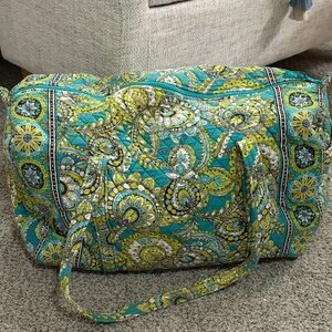 Vera Bradley Retired Peacock Print Duffel